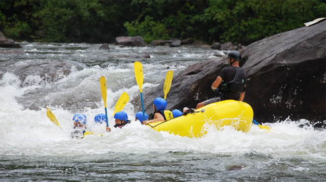 Illustration of Rafting Adventure.