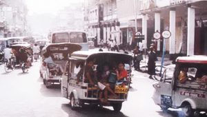 View of Jalan Gajah Mada Denpasar before 1990s.